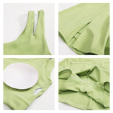 Single Shoulder Bra Yoga Skirt Set