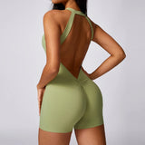 Backless Sports Short Fitness Romper
