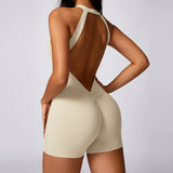 Backless Sports Short Fitness Romper